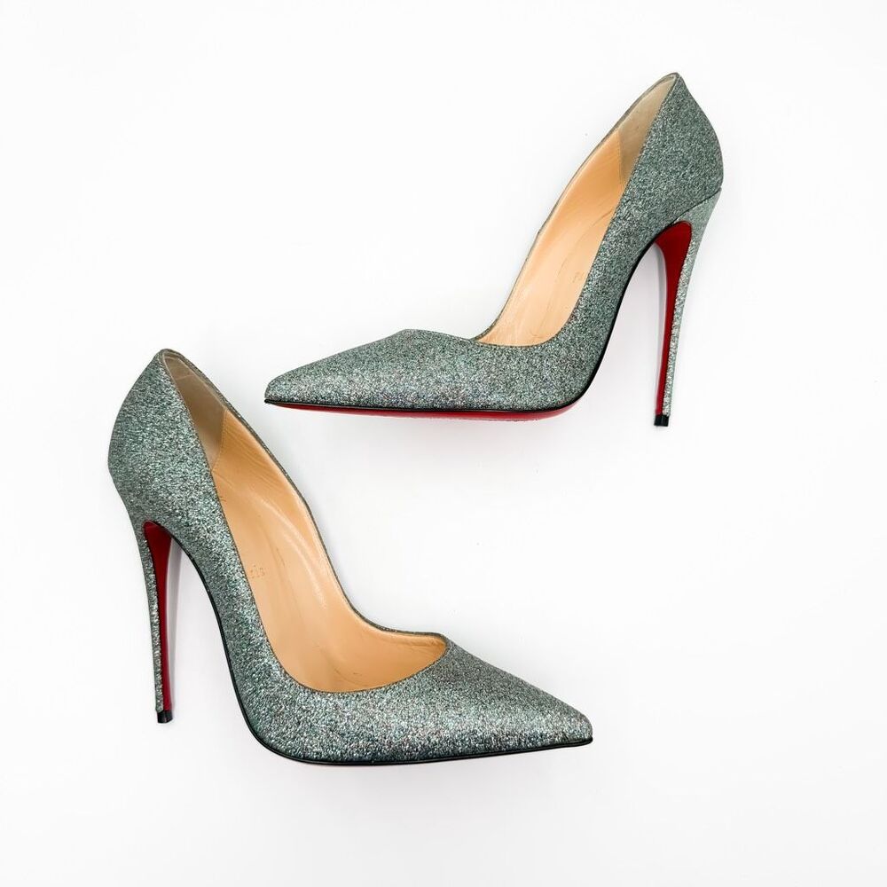 Christian Louboutin So Kate 120 Glitter Mini Pumps High Heels EU 39.5 US 9.5 - Picture 8 of 13